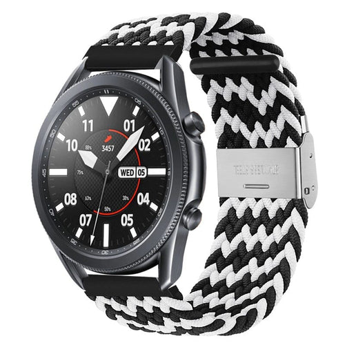 black-white-zig-samsung-galaxy-watch-6-classic-(43mm)-watch-straps-nz-nylon-braided-loop-watch-bands-aus