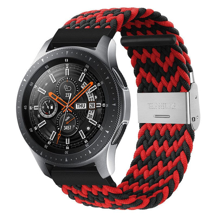 black-red-zig-coros-pace-3-watch-straps-nz-nylon-braided-loop-watch-bands-aus