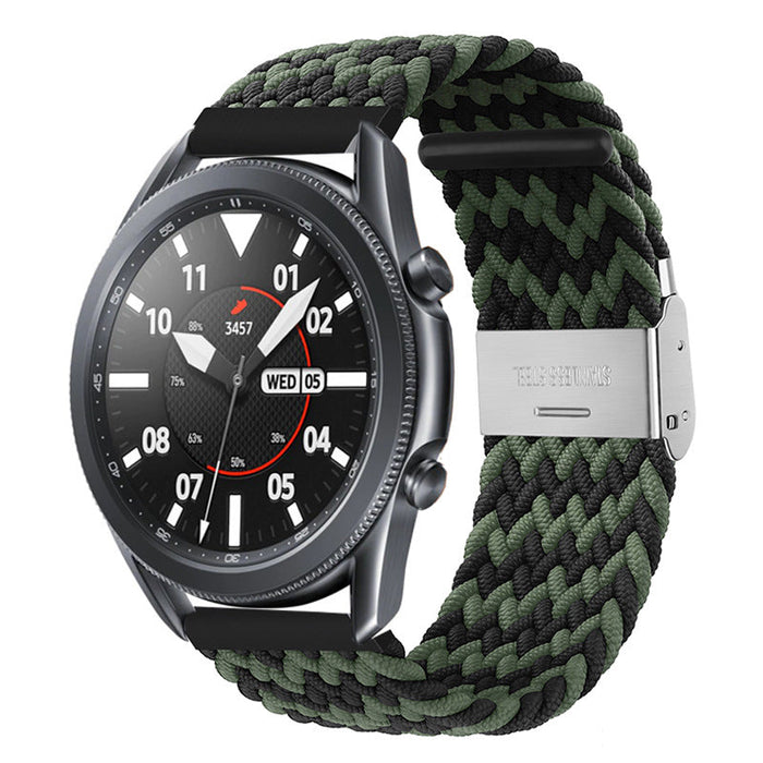 black-green-zig-huawei-watch-gt2-pro-watch-straps-nz-nylon-braided-loop-watch-bands-aus