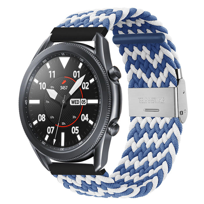 blue-white-zig-garmin-forerunner-945-watch-straps-nz-nylon-braided-loop-watch-bands-aus