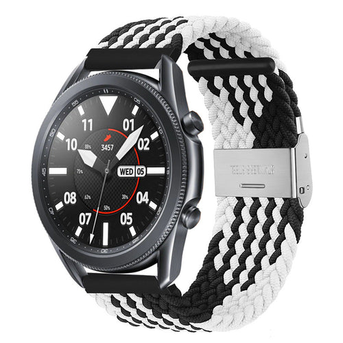 white-black-huawei-watch-2-pro-watch-straps-nz-nylon-braided-loop-watch-bands-aus