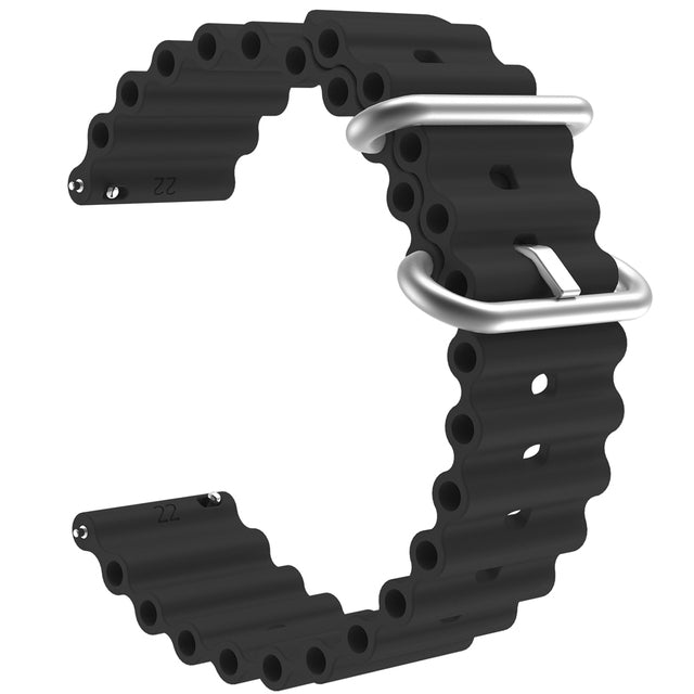 black-ocean-bands-amazfit-22mm-range-watch-straps-nz-ocean-band-silicone-watch-bands-aus