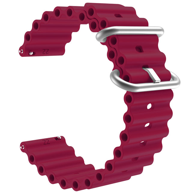 maroon-ocean-bands-withings-steel-hr-(40mm-hr-sport),-scanwatch-(42mm)-watch-straps-nz-ocean-band-silicone-watch-bands-aus
