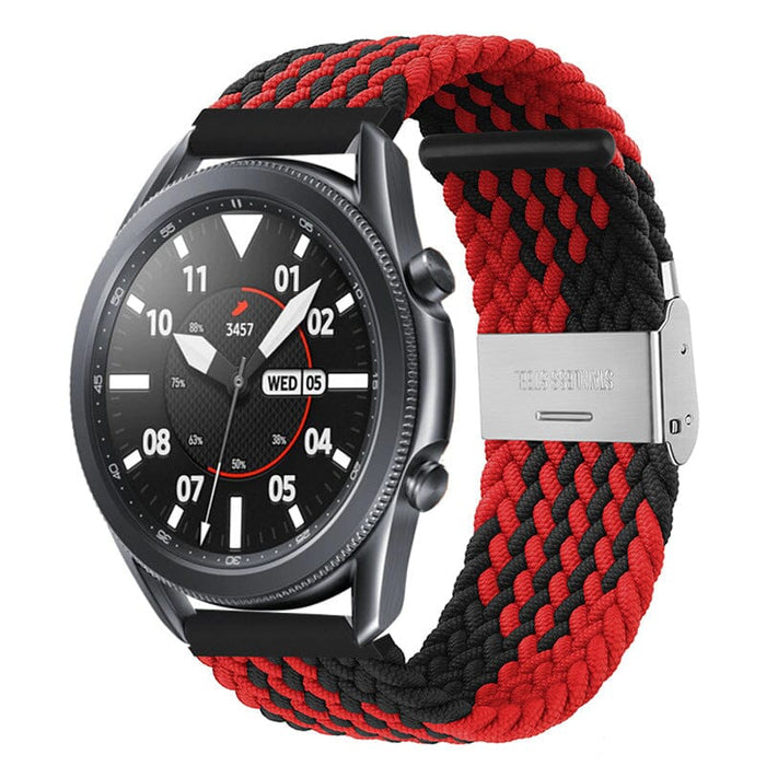 red-white-samsung-galaxy-watch-5-pro-(45mm)-watch-straps-nz-nylon-braided-loop-watch-bands-aus