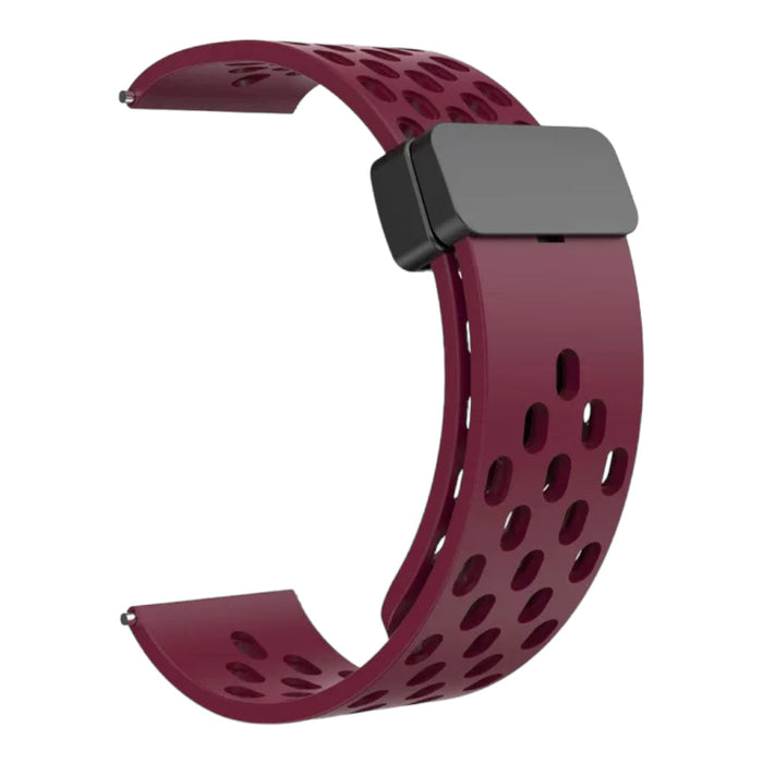 maroon-magnetic-sports-samsung-galaxy-watch-6-classic-(43mm)-watch-straps-nz-ocean-band-silicone-watch-bands-aus