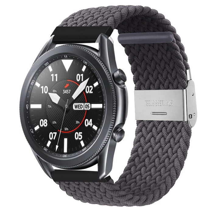 dark-grey-samsung-galaxy-watch-6-classic-(43mm)-watch-straps-nz-nylon-braided-loop-watch-bands-aus