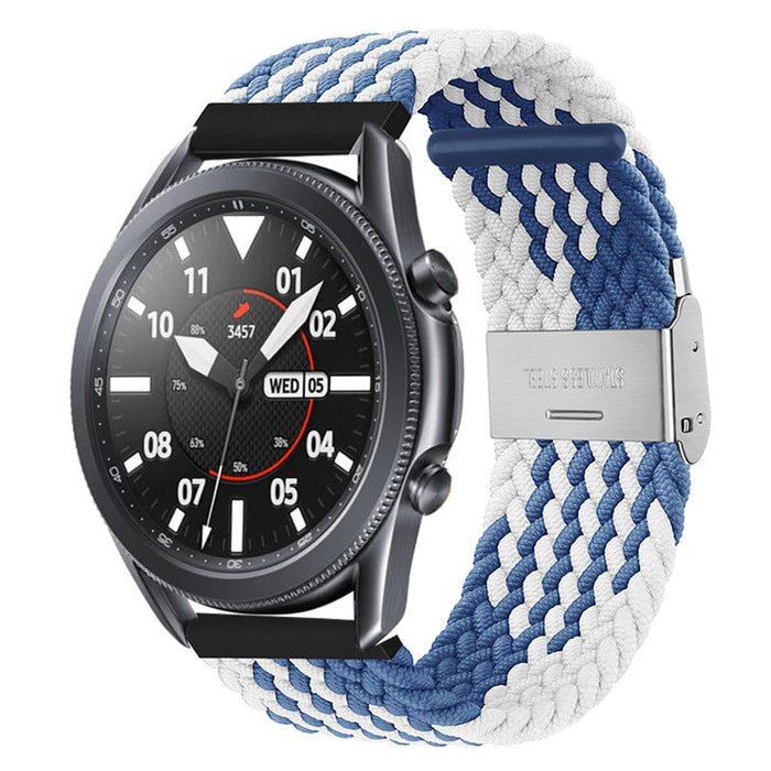 blue-and-white-huawei-honor-magic-watch-2-watch-straps-nz-nylon-braided-loop-watch-bands-aus