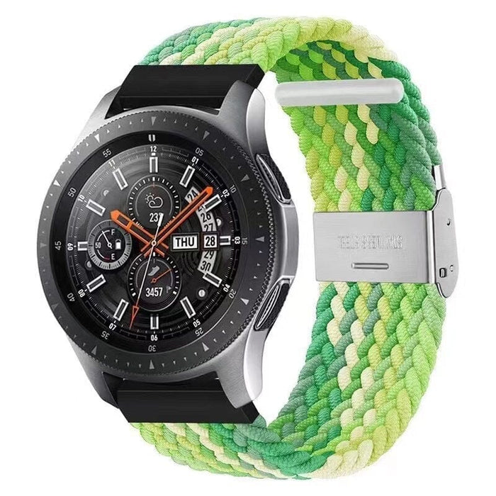 green-white-huawei-gt2-42mm-watch-straps-nz-nylon-braided-loop-watch-bands-aus