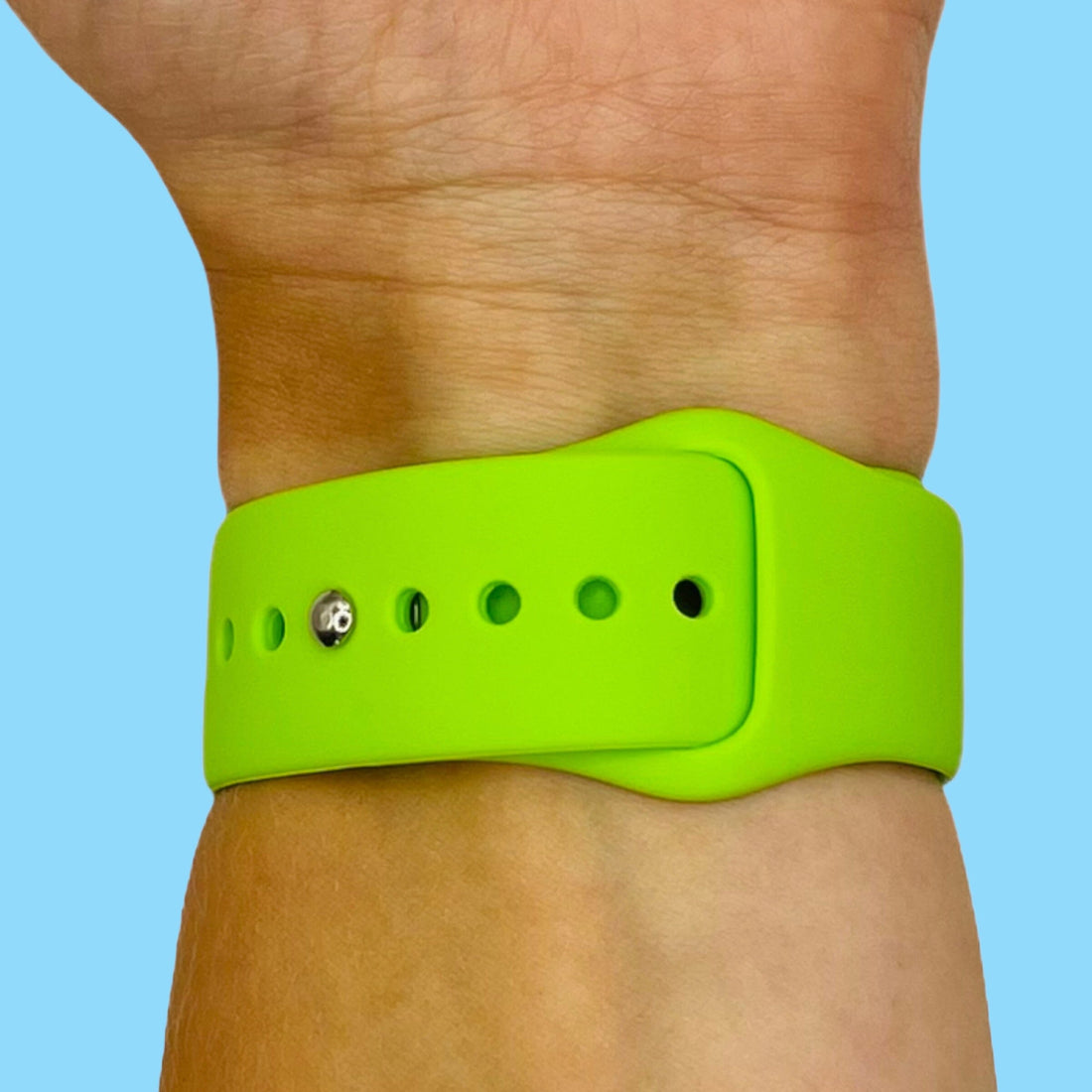 lime-green-samsung-galaxy-watch-6-(40mm)-watch-straps-nz-silicone-button-watch-bands-aus-997022