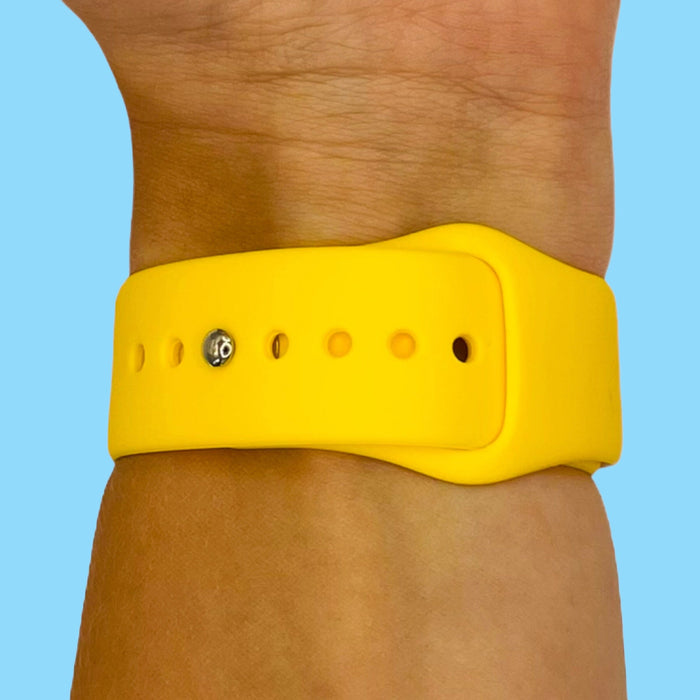 yellow-huawei-honor-magic-watch-2-watch-straps-nz-silicone-button-watch-bands-aus