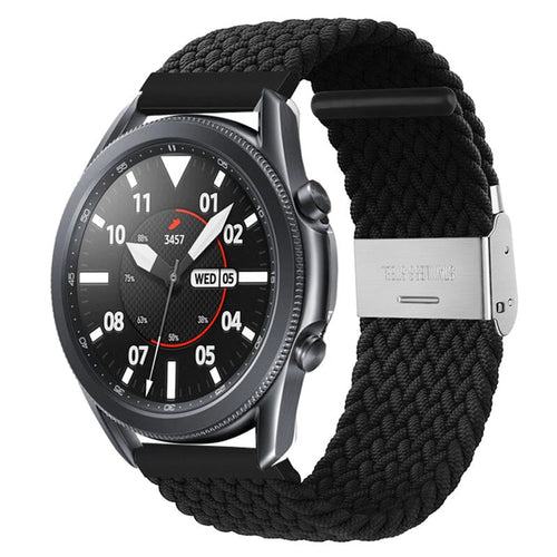 black-garmin-hero-legacy-(45mm)-watch-straps-nz-nylon-braided-loop-watch-bands-aus