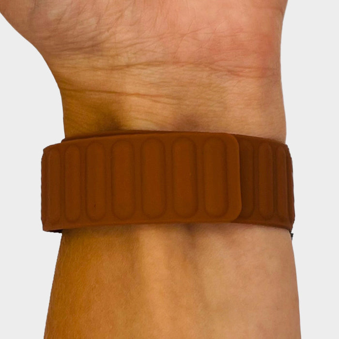 brown-garmin-vivoactive-4-watch-straps-nz-magnetic-silicone-watch-bands-aus