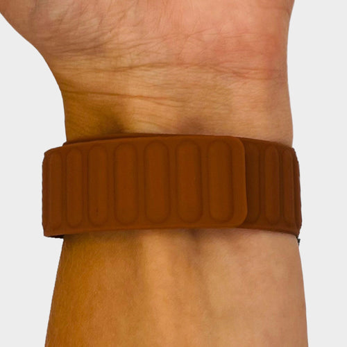 brown-xiaomi-amazfit-bip-3-pro-watch-straps-nz-magnetic-silicone-watch-bands-aus