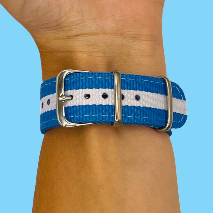 light-blue-white-huawei-honor-magic-watch-2-watch-straps-nz-nato-nylon-watch-bands-aus