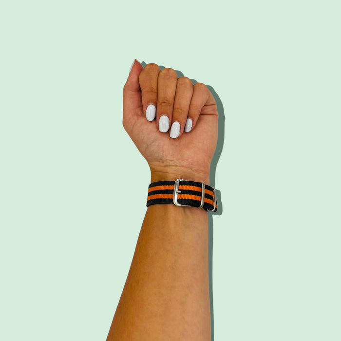 black-orange-huawei-honor-magic-watch-2-watch-straps-nz-nato-nylon-watch-bands-aus