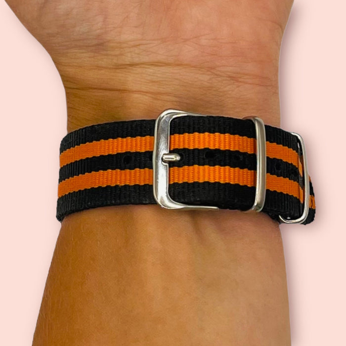 black-orange-huawei-watch-gt2e-watch-straps-nz-nato-nylon-watch-bands-aus