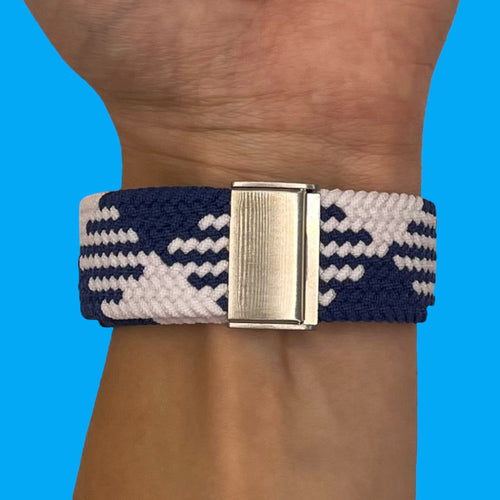 blue-and-white-huawei-gt2-42mm-watch-straps-nz-nylon-braided-loop-watch-bands-aus