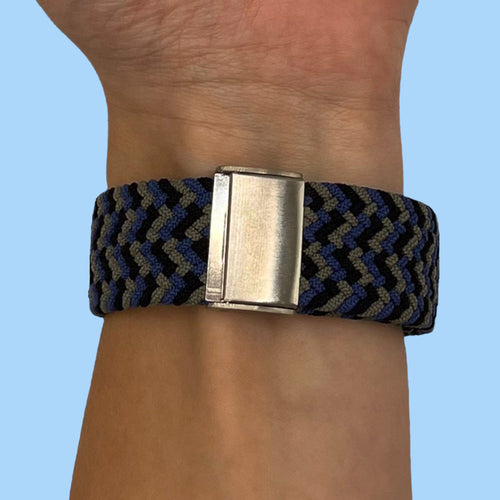 green-blue-black-garmin-forerunner-965-watch-straps-nz-nylon-braided-loop-watch-bands-aus