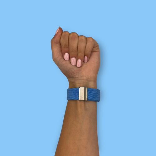 light-blue-garmin-forerunner-955-watch-straps-nz-nylon-braided-loop-watch-bands-aus