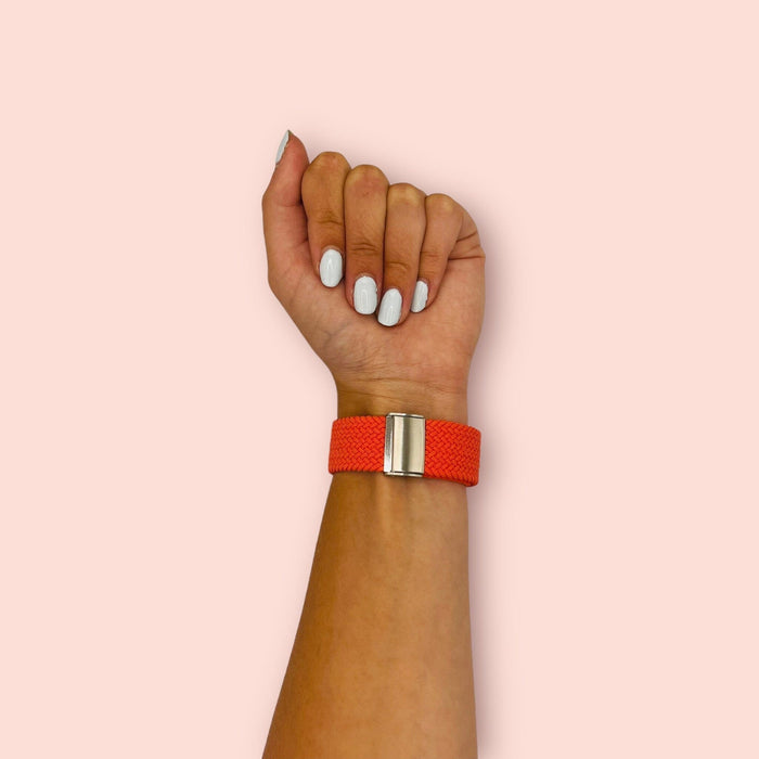 white-pink-garmin-forerunner-945-watch-straps-nz-nylon-braided-loop-watch-bands-aus