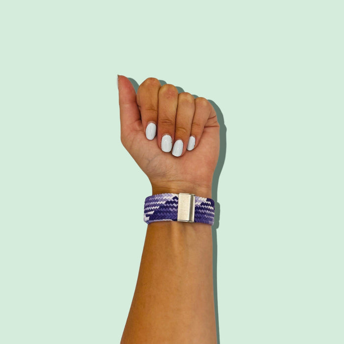 purple-white-huawei-honor-magic-watch-2-watch-straps-nz-nylon-braided-loop-watch-bands-aus