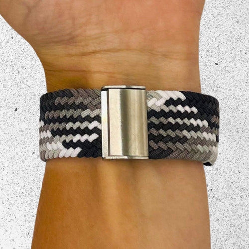 black-grey-white-garmin-forerunner-158-watch-straps-nz-nylon-braided-loop-watch-bands-aus