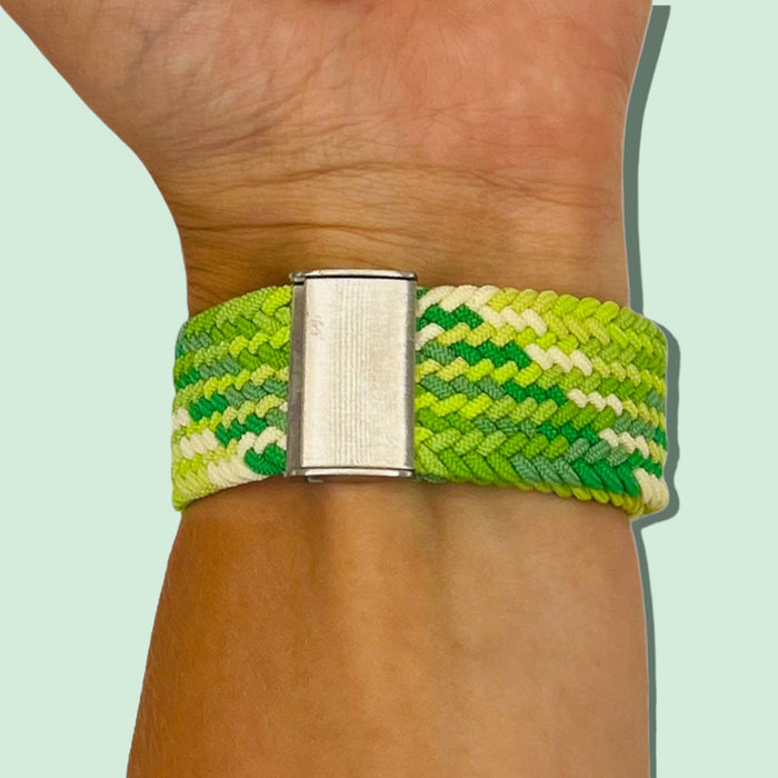 green-white-huawei-honor-magic-watch-2-watch-straps-nz-nylon-braided-loop-watch-bands-aus