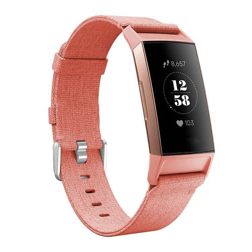 Stylish Canvas Watch Straps Compatible with the Fitbit Charge 3 & Charge 4 NZ