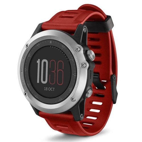 Red Replacement Silicone Watch straps compatible with the Garmin Fenix 3 NZ