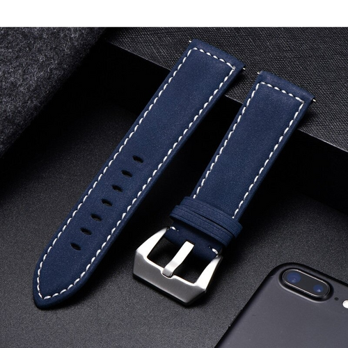 blue-silver-buckle-huawei-watch-gt2-46mm-watch-straps-nz-retro-leather-watch-bands-aus