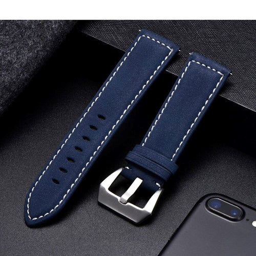 blue-silver-buckle-garmin-forerunner-158-watch-straps-nz-retro-leather-watch-bands-aus