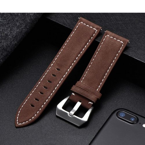mocha-silver-buckle-fitbit-sense-watch-straps-nz-retro-leather-watch-bands-aus