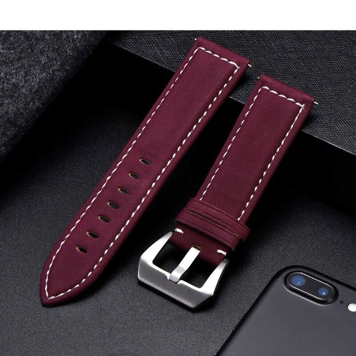 red-silver-buckle-huawei-watch-gt3-46mm-watch-straps-nz-retro-leather-watch-bands-aus