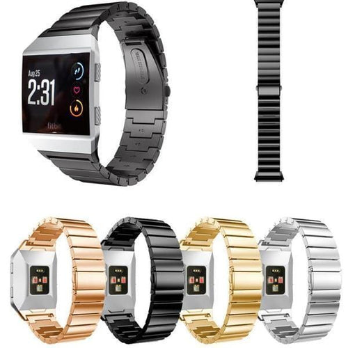 Black Replacement Stainless Steel Watch Bands Compatible with the Fitbit Ionic NZ