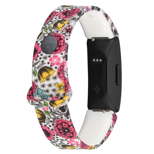 Flowers Silicone Patterned Watch Straps Compatible with the Fitbit Ace 2 NZ