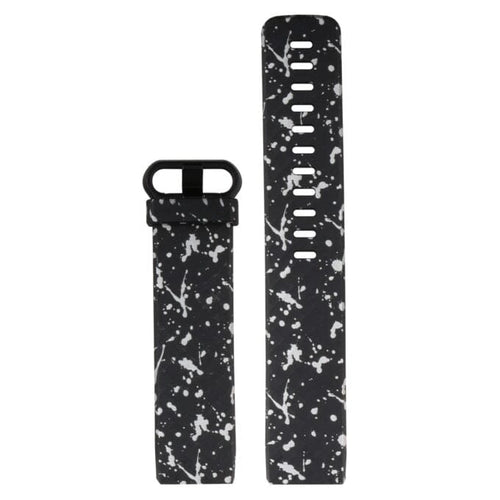 3 - Black & Grey Camo Replacement Pattern Watch Straps compatible with the Fitbit Charge 3 & Charge 4 NZ