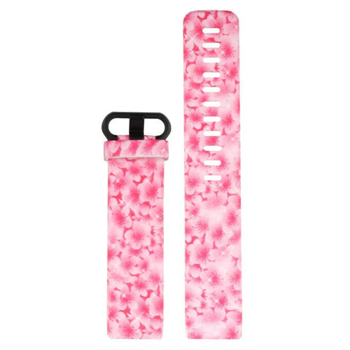13 - Colourful Flowers Replacement Pattern Watch Straps compatible with the Fitbit Charge 3 & Charge 4 NZ