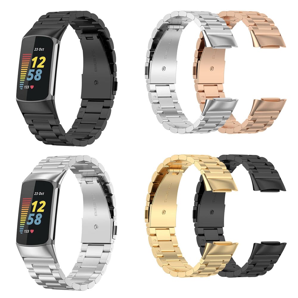 Replacement Stainless Steel Link Watch Strap Compatible with the Fitbit Charge 6 NZ