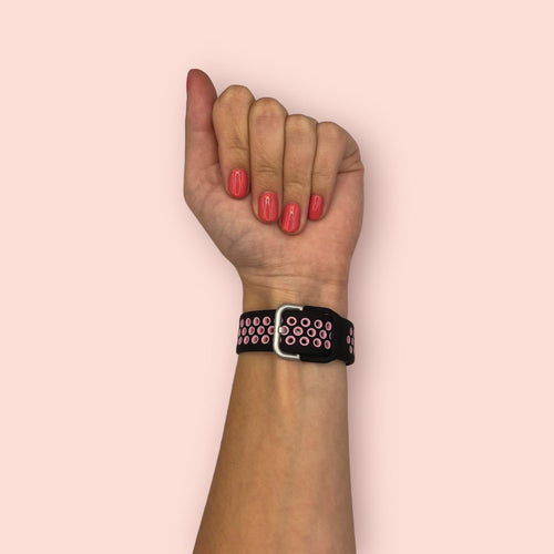 black-and-pink-garmin-fenix-5s-watch-straps-nz-silicone-sports-watch-bands-aus