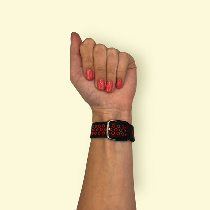 black-and-red-garmin-forerunner-955-watch-straps-nz-silicone-sports-watch-bands-aus