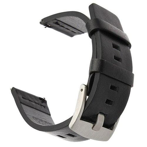 black-silver-buckle-ticwatch-pro-3-pro-3-ultra-watch-straps-nz-leather-watch-bands-aus