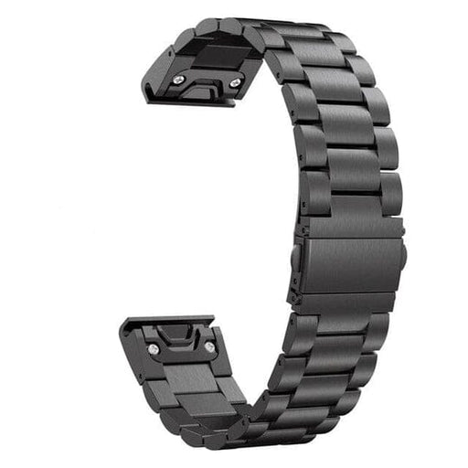 black-metal-garmin-epix-pro-(gen-2,-51mm)-watch-straps-nz-stainless-steel-link-watch-bands-aus