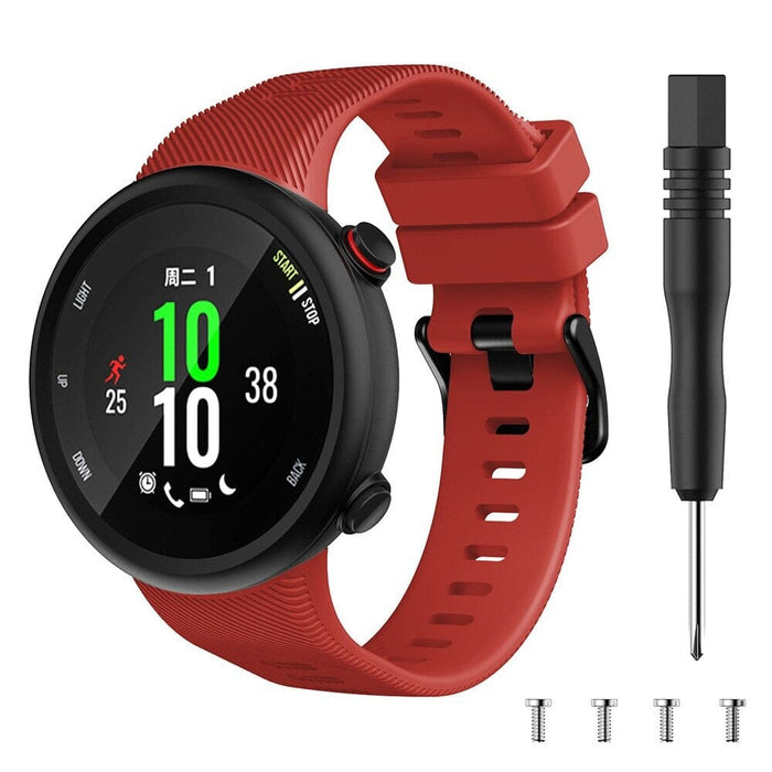 Replacement silicone straps compatible with the Garmin Forerunner 45