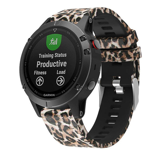 leopard-garmin-forerunner-945-watch-straps-nz-pattern-silicone-watch-bands-aus