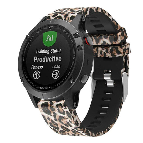 leopard-garmin-quatix-6-watch-straps-nz-pattern-silicone-watch-bands-aus