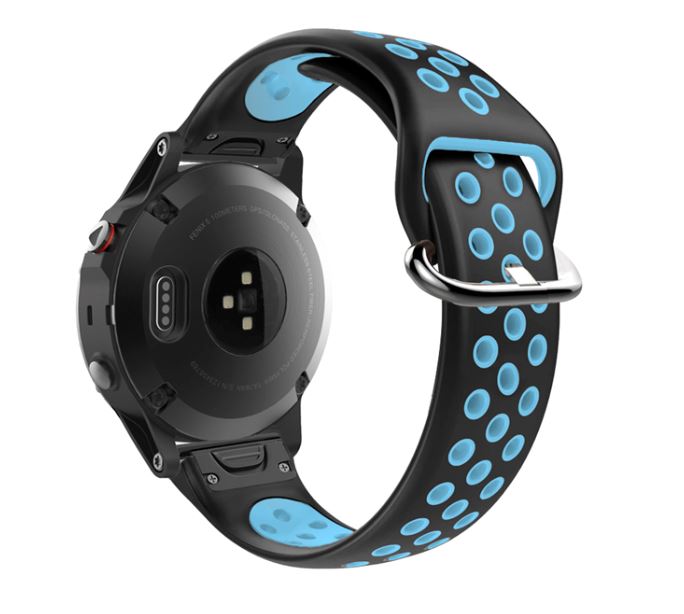 black-and-blue-garmin-fenix-7-watch-straps-nz-silicone-sports-watch-bands-aus
