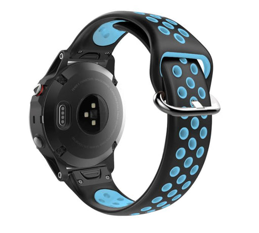 black-and-blue-garmin-fenix-7s-watch-straps-nz-silicone-sports-watch-bands-aus