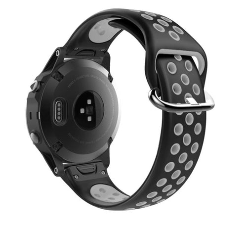 black-and-grey-garmin-epix-(gen-2)-watch-straps-nz-silicone-sports-watch-bands-aus
