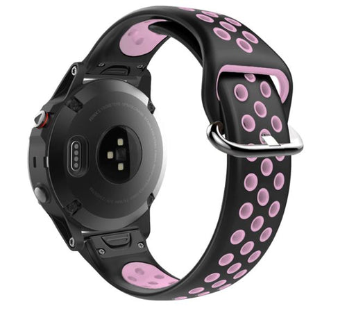 black-and-pink-garmin-forerunner-955-watch-straps-nz-silicone-sports-watch-bands-aus