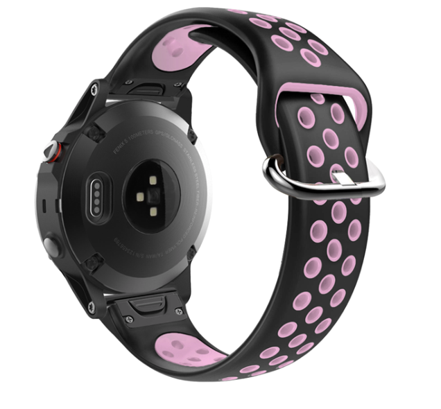 black-and-pink-garmin-fenix-5-watch-straps-nz-silicone-sports-watch-bands-aus